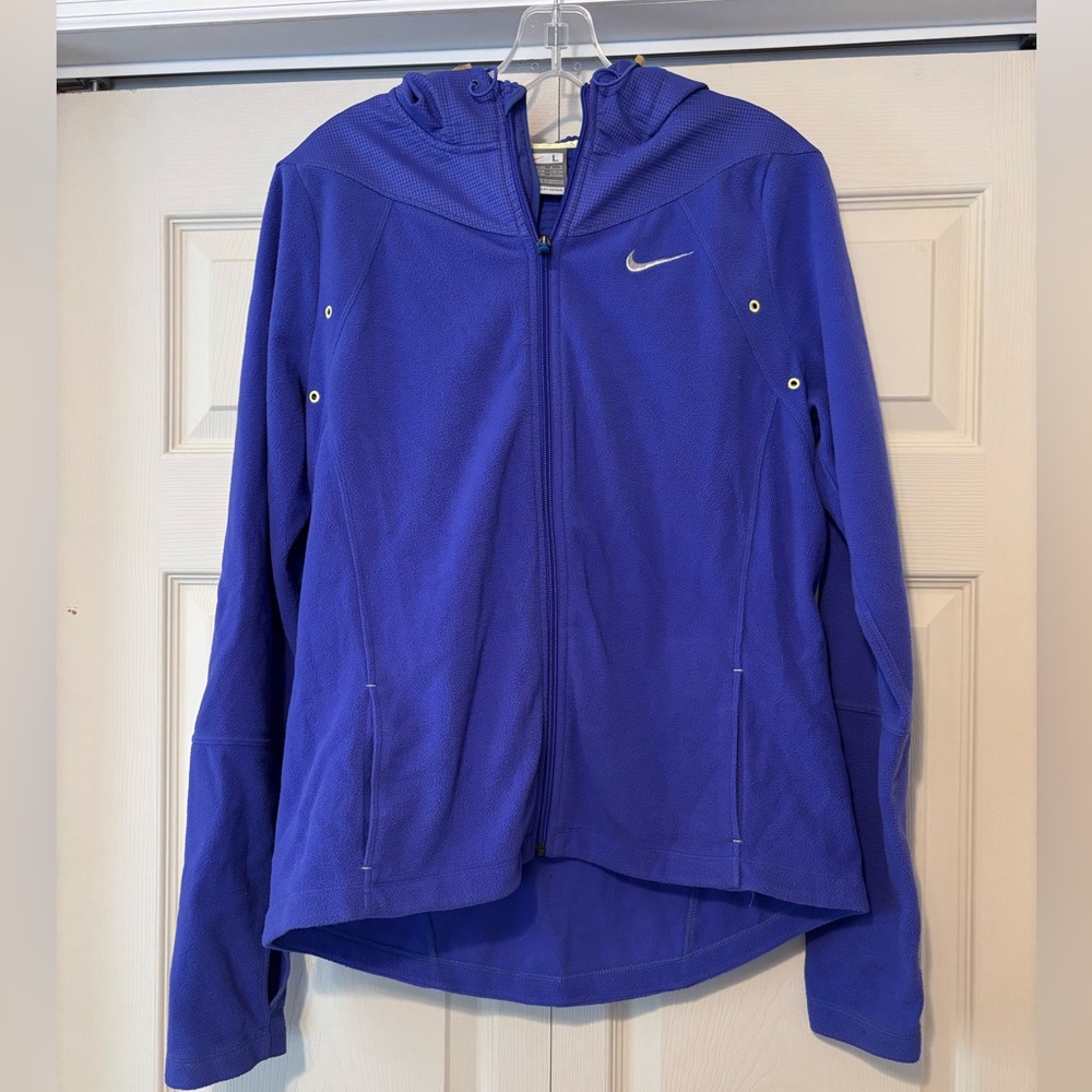 Nike Fit Therma Full-Zip Hoodie in purplish-blue